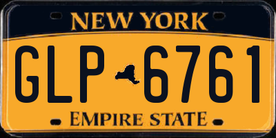 NY license plate GLP6761