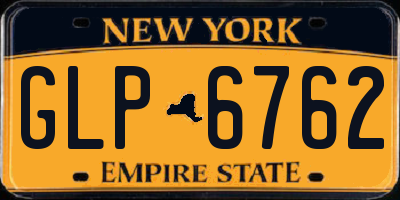 NY license plate GLP6762