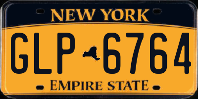 NY license plate GLP6764
