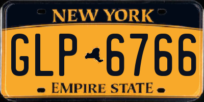 NY license plate GLP6766