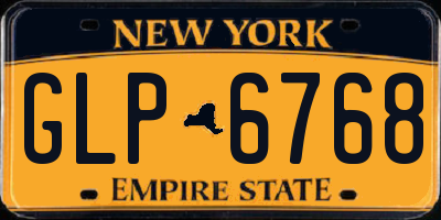 NY license plate GLP6768
