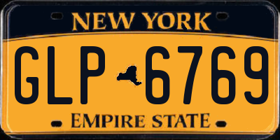 NY license plate GLP6769