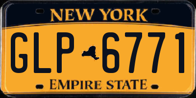 NY license plate GLP6771