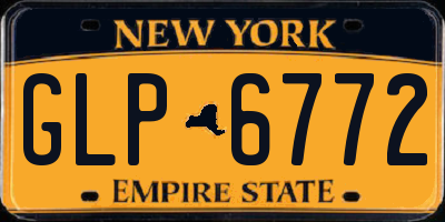 NY license plate GLP6772