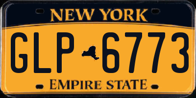 NY license plate GLP6773