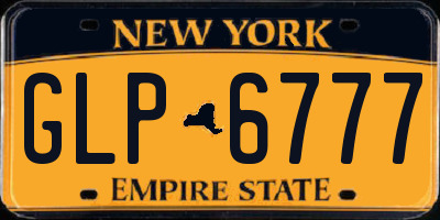 NY license plate GLP6777