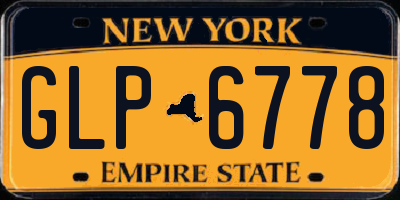 NY license plate GLP6778