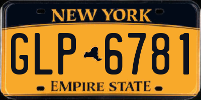 NY license plate GLP6781