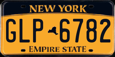 NY license plate GLP6782