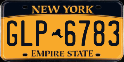 NY license plate GLP6783
