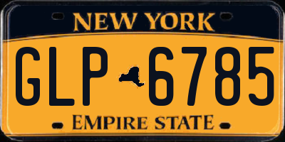 NY license plate GLP6785