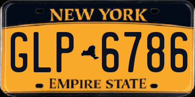 NY license plate GLP6786