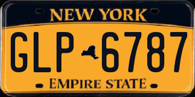 NY license plate GLP6787