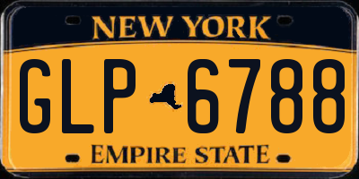 NY license plate GLP6788