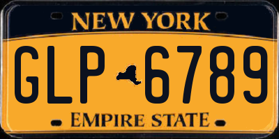 NY license plate GLP6789