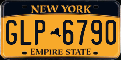 NY license plate GLP6790