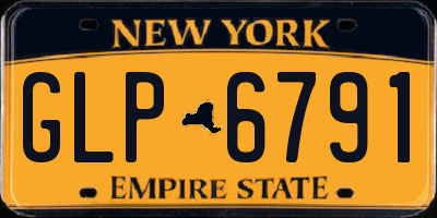 NY license plate GLP6791