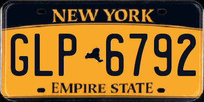 NY license plate GLP6792