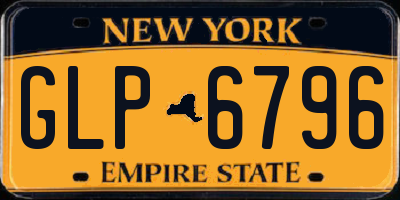 NY license plate GLP6796
