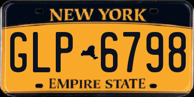 NY license plate GLP6798