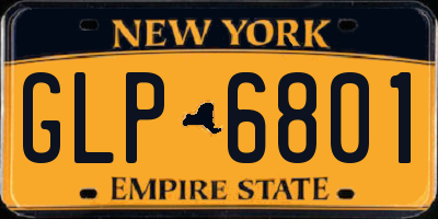 NY license plate GLP6801