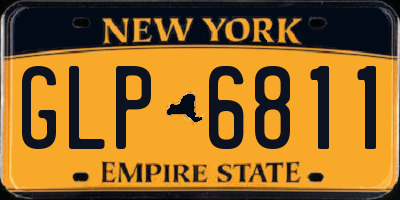 NY license plate GLP6811