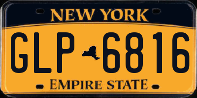 NY license plate GLP6816