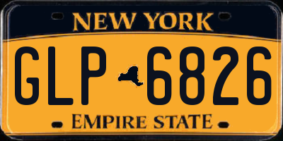 NY license plate GLP6826