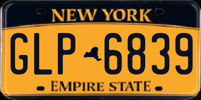 NY license plate GLP6839
