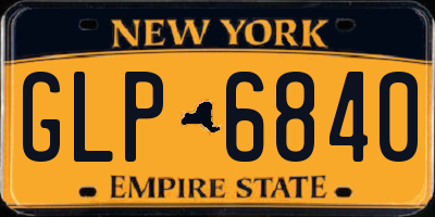 NY license plate GLP6840