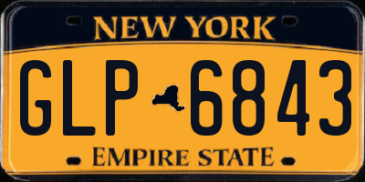NY license plate GLP6843