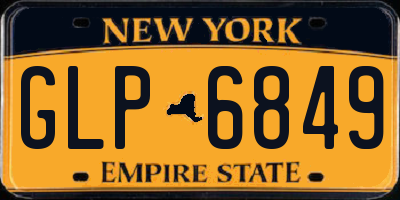 NY license plate GLP6849