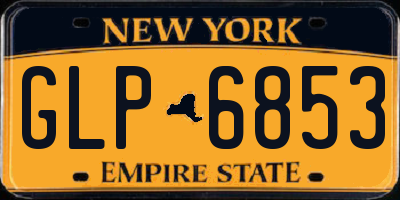 NY license plate GLP6853