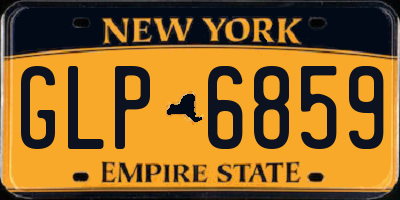 NY license plate GLP6859