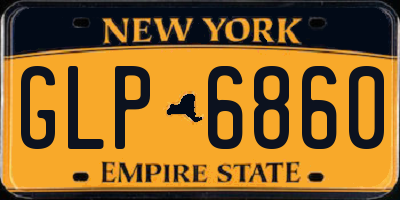 NY license plate GLP6860