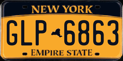 NY license plate GLP6863