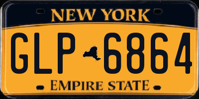 NY license plate GLP6864