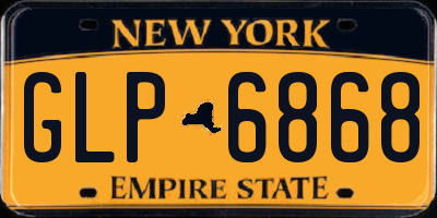 NY license plate GLP6868