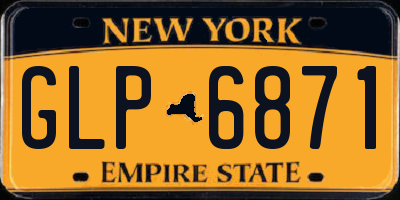 NY license plate GLP6871