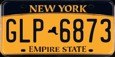 NY license plate GLP6873