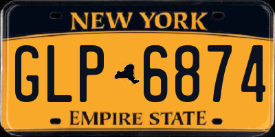 NY license plate GLP6874