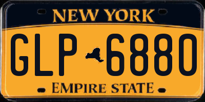 NY license plate GLP6880
