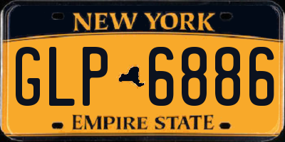 NY license plate GLP6886