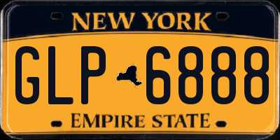 NY license plate GLP6888
