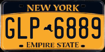 NY license plate GLP6889