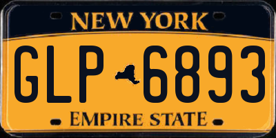 NY license plate GLP6893