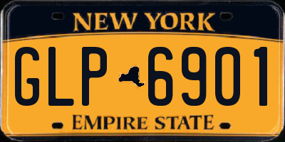NY license plate GLP6901