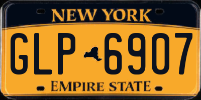 NY license plate GLP6907