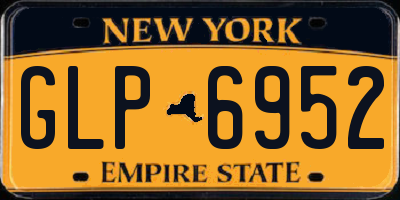 NY license plate GLP6952