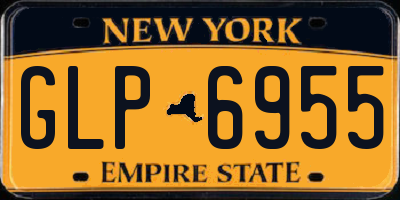 NY license plate GLP6955